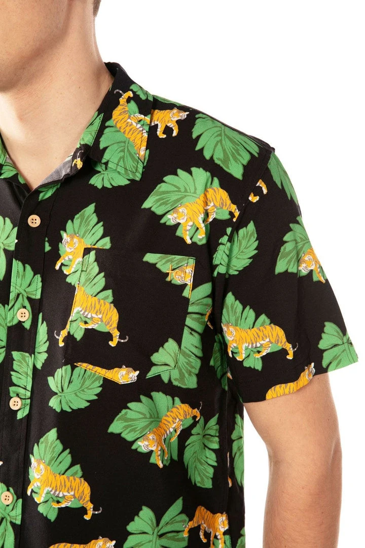 Tipsy Elves Men's King Of Tigers Hawaiian Shirt 5 Tipsy Elves Men's King Of Tigers Hawaiian Shirt