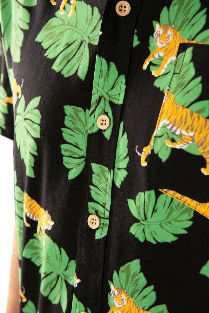 Tipsy Elves Men's King Of Tigers Hawaiian Shirt 6 Tipsy Elves Men's King Of Tigers Hawaiian Shirt