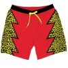 Tipsy Elves Slim Jim Leopard Print Swim Trunks