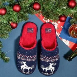 Tipsy Elves Men's Humping Reindeer Reef Slippers