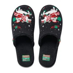 Tipsy Elves Men's Santa Unicorn Reef Slippers 9 Tipsy Elves Men's Santa Unicorn Reef Slippers