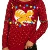 Tipsy Elves Women's Cat-itude Light Up Ugly Christmas Sweater 1 Tipsy Elves Women's Cat-itude Light Up Ugly Christmas Sweater