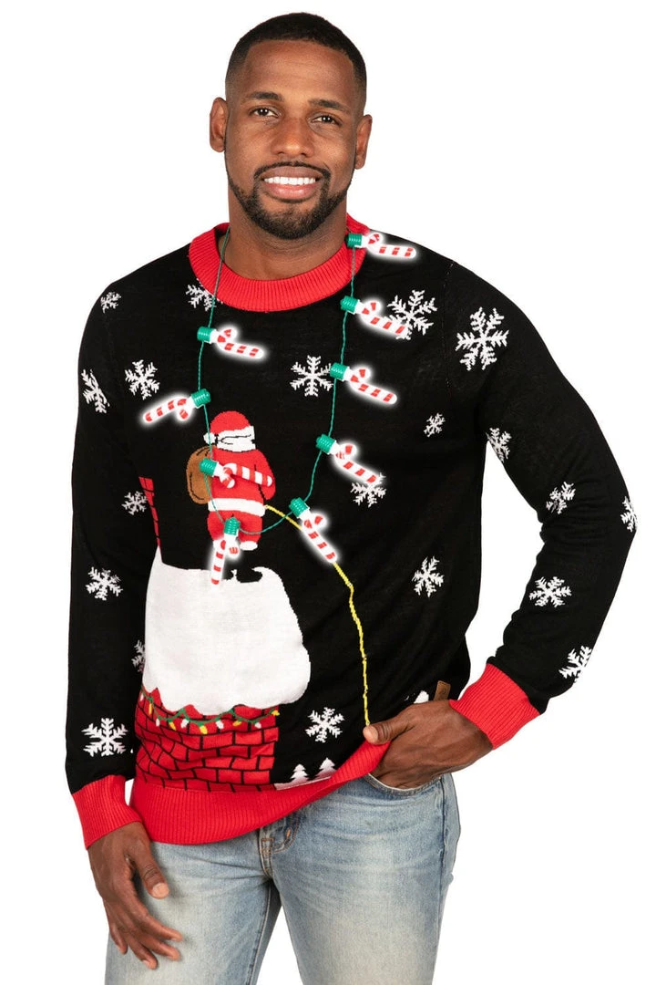 Tipsy Elves Light Up Candy Cane Necklace 4 Tipsy Elves Light Up Candy Cane Necklace