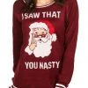 Tipsy Elves Women's You Nasty Ugly Christmas Sweater