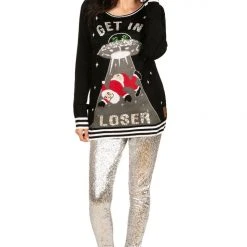 Tipsy Elves Women's UF Oh No Santa Ugly Christmas Sweater