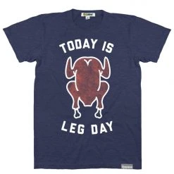 Tipsy Elves Men's Today Is Leg Day Tee (Navy)