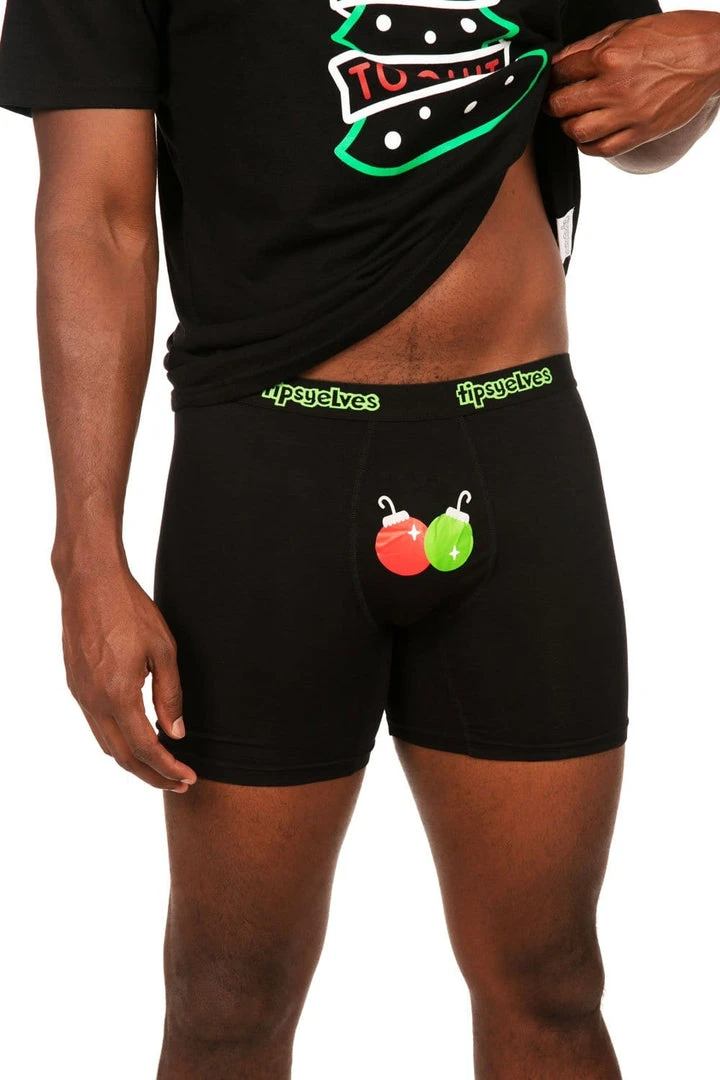 Tipsy Elves Men's Jingle Bells Boxer Briefs 4 Tipsy Elves Men's Jingle Bells Boxer Briefs