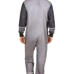 Tipsy Elves Men's Black And Grey Moose Jumpsuit 5 Tipsy Elves Men's Black And Grey Moose Jumpsuit