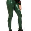 Tipsy Elves Dark Green Sequin Leggings