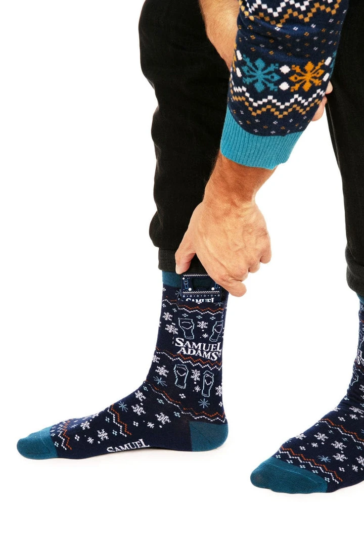 Tipsy Elves Men's Sam Adams Socks With Pockets 4 Tipsy Elves Men's Sam Adams Socks With Pockets