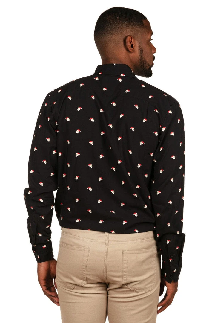 Tipsy Elves Men's Mr. Claus Long-Sleeve Button Down Shirt 5 Tipsy Elves Men's Mr. Claus Long-Sleeve Button Down Shirt
