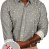 Tipsy Elves Men's Grey Snowman Long-Sleeve Button Down Shirt 2 Tipsy Elves Men's Grey Snowman Long-Sleeve Button Down Shirt