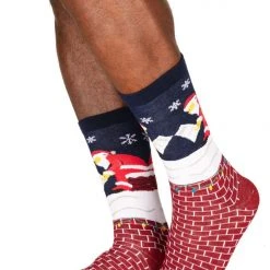 Tipsy Elves Men's Santa Pooping In Chimney Socks