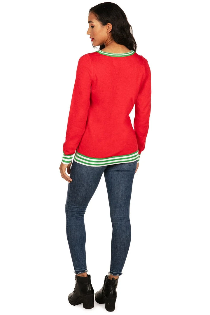 Tipsy Elves Women's Go Elf Yourself Ugly Christmas Sweater 5 Tipsy Elves Women's Go Elf Yourself Ugly Christmas Sweater