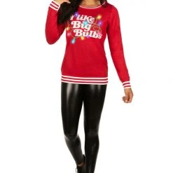 Tipsy Elves Women's I Like Big Bulbs Light Up Ugly Christmas Sweater