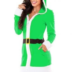 Tipsy Elves Women's Little Helper Fleece Cozy Dress