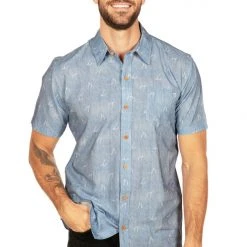 Tipsy Elves Men's Wishbone Thinking Button Down Shirt