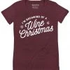 Tipsy Elves Women's Dreaming Of A Wine Christmas Tee
