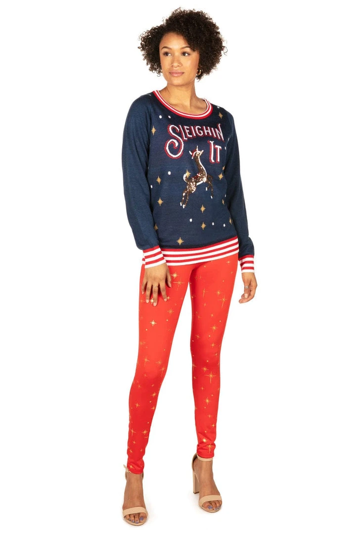 Tipsy Elves Women Twinkle Star Leggings 6 Tipsy Elves Women Twinkle Star Leggings