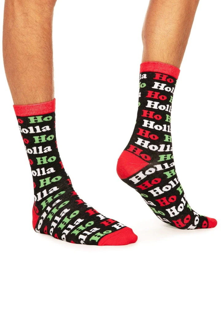 Tipsy Elves Men's Ho Ho Holla Socks 4 Tipsy Elves Men's Ho Ho Holla Socks