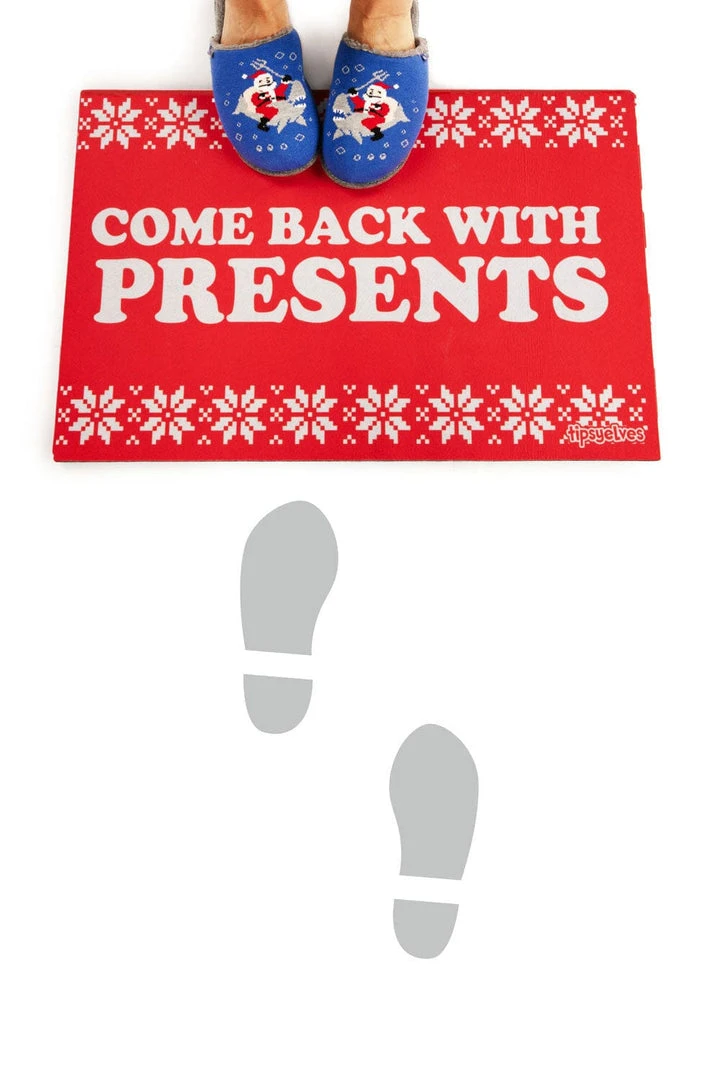Tipsy Elves Holidays & Occasions Come Back With Presents Doormat 3 Tipsy Elves Holidays & Occasions Come Back With Presents Doormat
