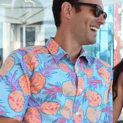 Tipsy Elves Men's Pina Colada Hawaiian Shirt 9 Tipsy Elves Men's Pina Colada Hawaiian Shirt