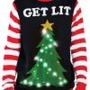 Tipsy Elves Men's Get Lit Light Up Ugly Christmas Sweater