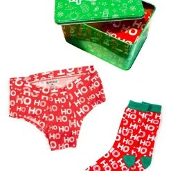 Tipsy Elves Women's Ho Ho Ho Underwear & Socks Gift Set