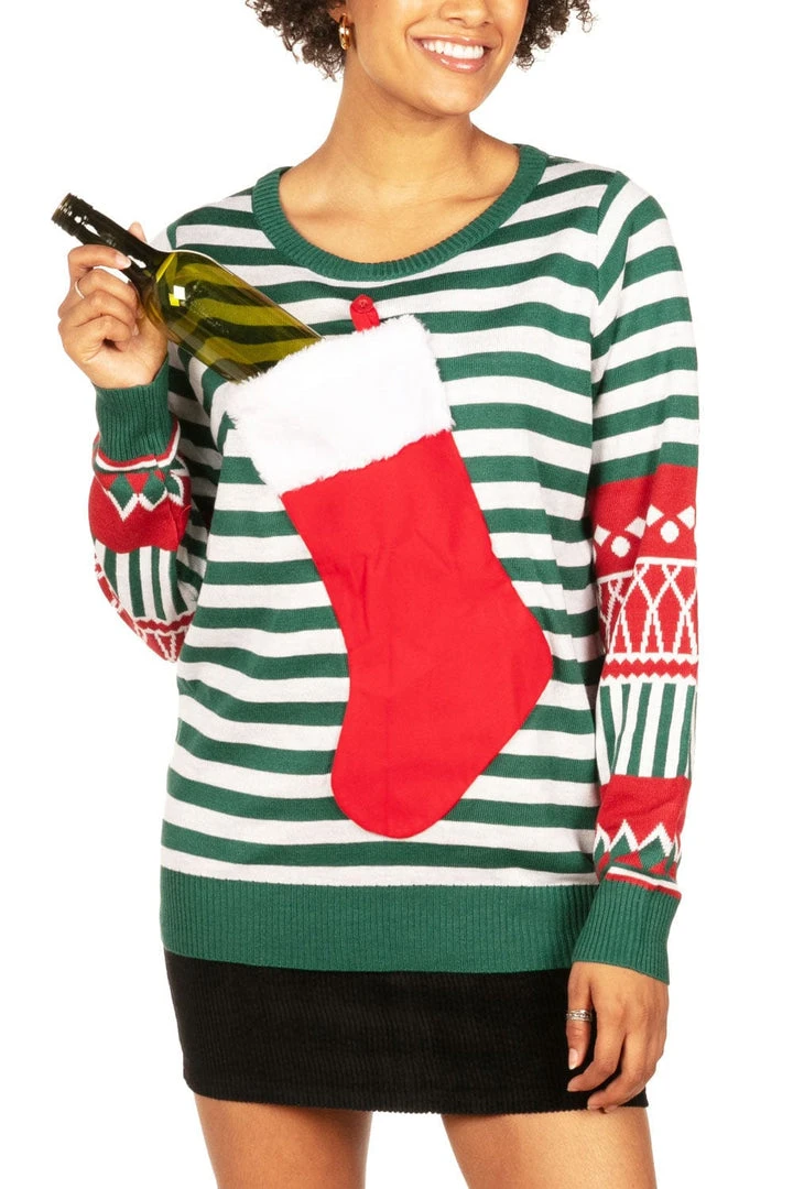 Tipsy Elves Women's Stocking Stuffer Ugly Christmas Sweater 3 Tipsy Elves Women's Stocking Stuffer Ugly Christmas Sweater