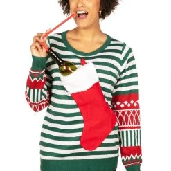 Tipsy Elves Women's Stocking Stuffer Ugly Christmas Sweater