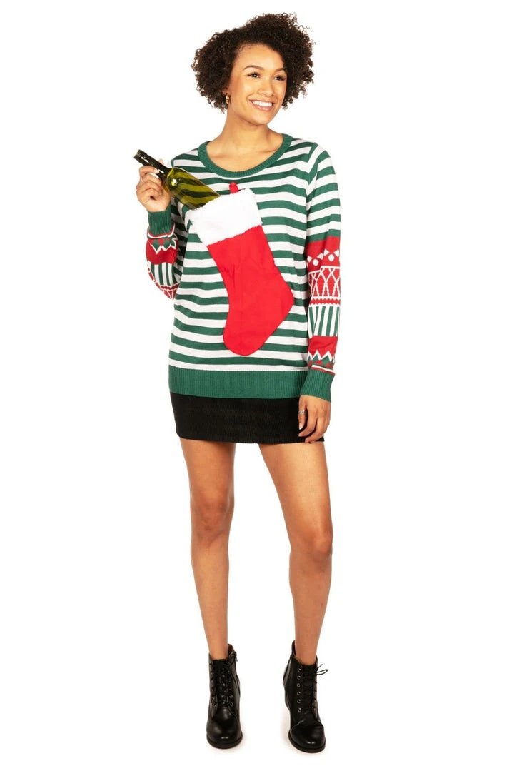 Tipsy Elves Women's Stocking Stuffer Ugly Christmas Sweater 7 Tipsy Elves Women's Stocking Stuffer Ugly Christmas Sweater