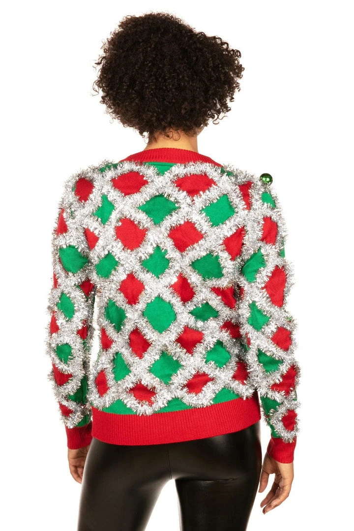 Tipsy Elves Women's Tacky Tinsel Cardigan 4 Tipsy Elves Women's Tacky Tinsel Cardigan