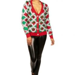 Tipsy Elves Women's Tacky Tinsel Cardigan 11 Tipsy Elves Women's Tacky Tinsel Cardigan