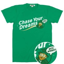 Tipsy Elves Men's Chase Your Dreams With Whiskey Tee