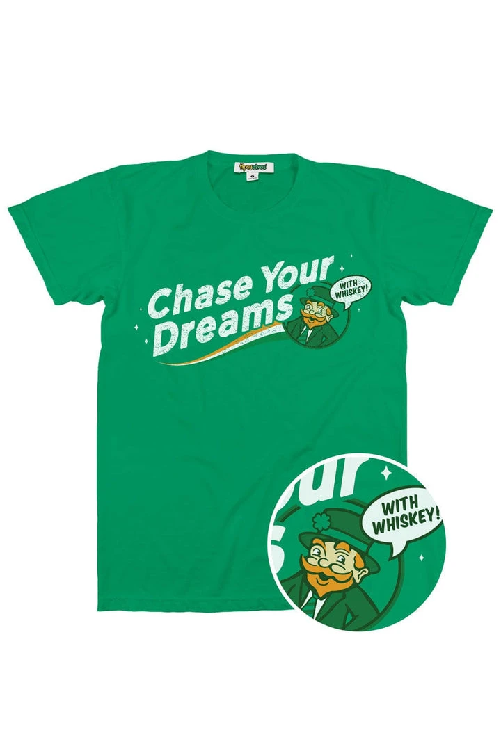Tipsy Elves Men's Chase Your Dreams With Whiskey Tee 3 Tipsy Elves Men's Chase Your Dreams With Whiskey Tee