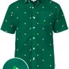 Tipsy Elves Men's Irish Flag All Over Button Down Shirt