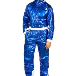Tipsy Elves Men's Blue Diamond Ski Suit Holidays & Occasions