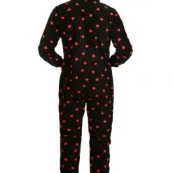 Tipsy Elves Men's Hearts On Fire Jumpsuit & Gift Box
