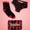 Tipsy Elves Women's Hearts On Fire Underwear & Socks Gift Set