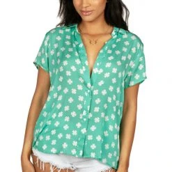 Tipsy Elves Women's Minty Mama Button Down Shirt