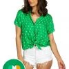 Tipsy Elves Women's Irish Heart Button Down Shirt