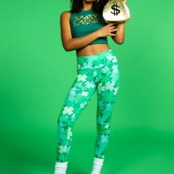 Tipsy Elves Women Clover Field High Waisted Leggings