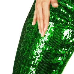 Tipsy Elves Women Green And Gold Reversible Sequin Mid-Waisted Leggings 11 Tipsy Elves Women Green And Gold Reversible Sequin Mid-Waisted Leggings
