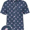 Tipsy Elves Men’s Pink Pastel Ducks Button Down Shirt