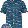 Tipsy Elves Men's Prehistoric Party Hawaiian Shirt