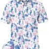 Tipsy Elves Men's Toucan Tango White Hawaiian Shirt