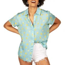 Tipsy Elves Women's Chick Magnet Button Down Shirt 8 Tipsy Elves Women's Chick Magnet Button Down Shirt