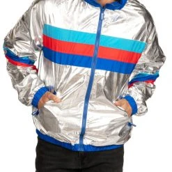 Tipsy Elves Men's Natural Light Windbreaker Jacket Patriotic