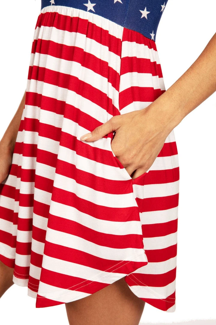 Tipsy Elves Women's American Flag Sundress 6 Tipsy Elves Women's American Flag Sundress