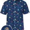Tipsy Elves Men's Epic Eagle Keg Party Button Down Shirt